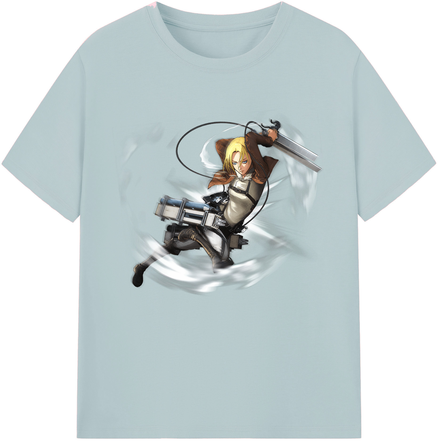 （画像用） 進撃の巨人 アニ・レオンハート Attack on Titan Annie Leonhart 綿100％半袖Tシャツ（フロントプリント）